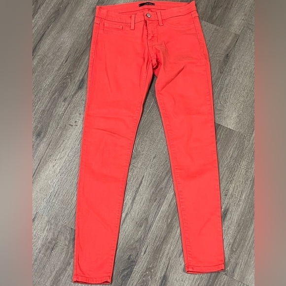 EUC FLYING MONKEY 7 (US 27) Made in USA Red Orange Staple Jeans Denim Pants - Picture 2 of 9